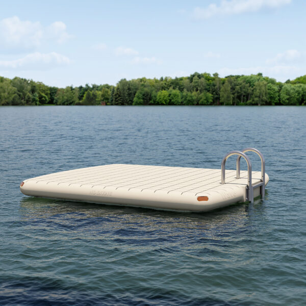 Drive-on boat port connected to a floating dock