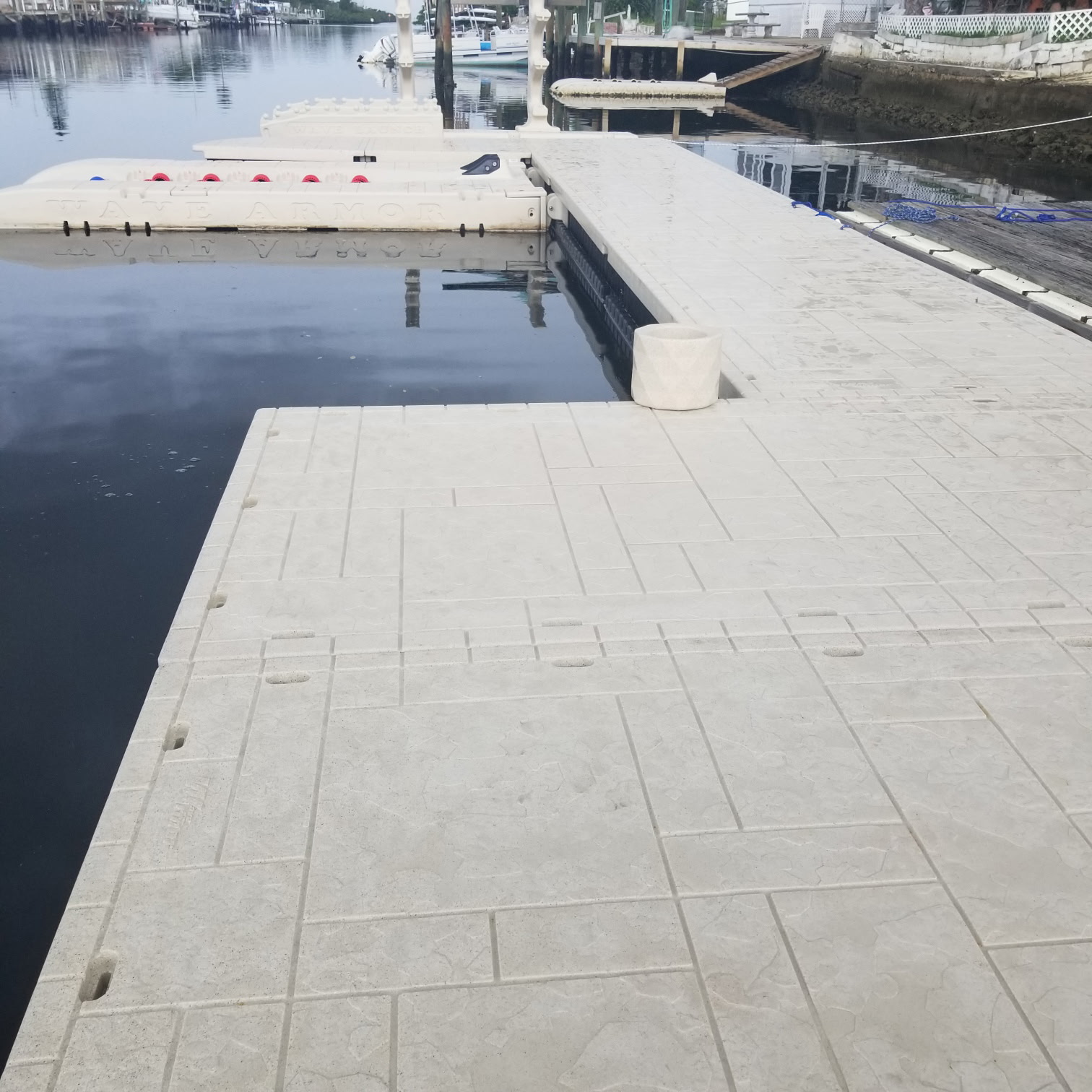 Canopy over a boat port providing shade and protection